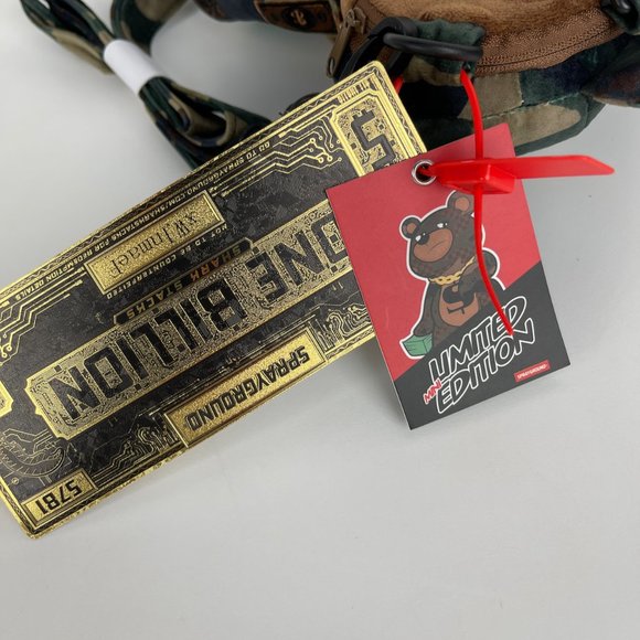 New Sprayground Bearcub Mini Camo Check Money Bear Backpack - Picture 9 of 10